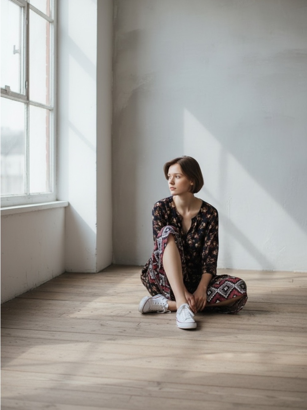 Beach Lunch Lounge Women's Size XXL 2XL Dress Rayon Floral Long Sleeve